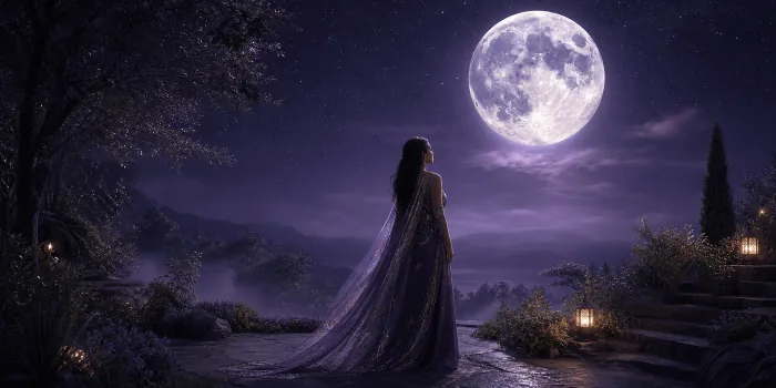 Lunarys, guidance lunaire et voyance écrite sous la pleine lune Femme sous la lune, univers Lunarys